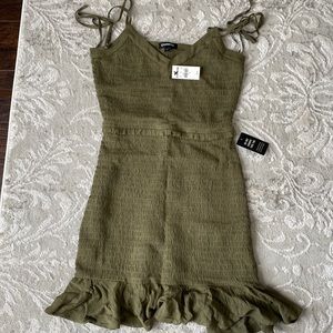 Express Smocked ruffle dress